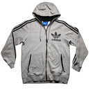Adidas Grey and Black Hoodie (M)