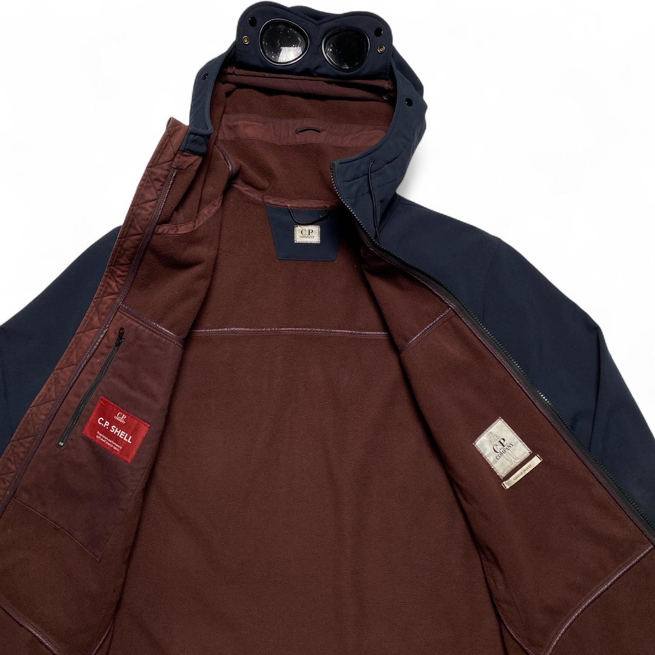 CP Company Shell Google Navy and Red Fleece Interior Jacket