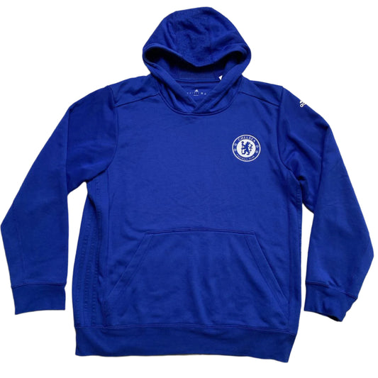 Adidas Blue and White Chelsea Hoodie (L)