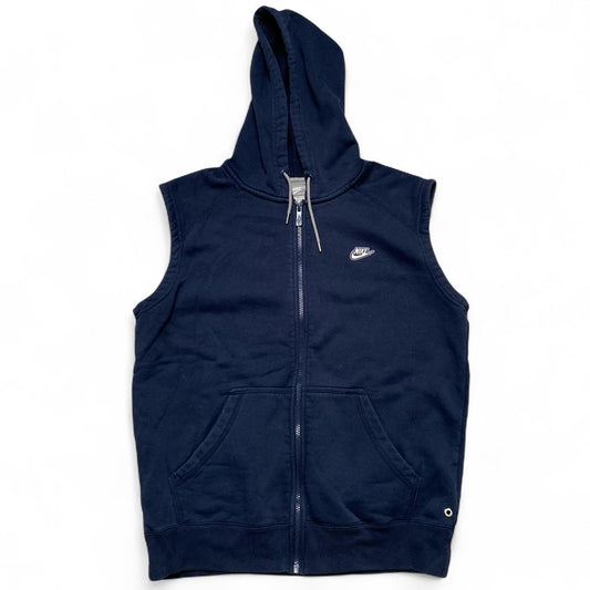 Nike Navy and Grey Swoosh Hoodie Gilet (M)