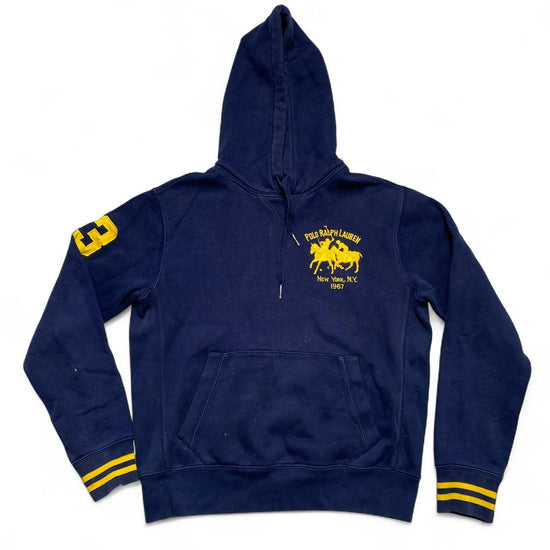 Polo Ralph Lauren Navy and Yellow Hoodie (S)