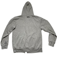 No Fear Grey and Black Skulls Hoodie (L)