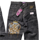 Time is Money Vintage Printed Jeans (30W)