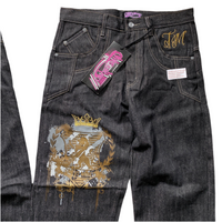 Time is Money Vintage Printed Jeans (30W)