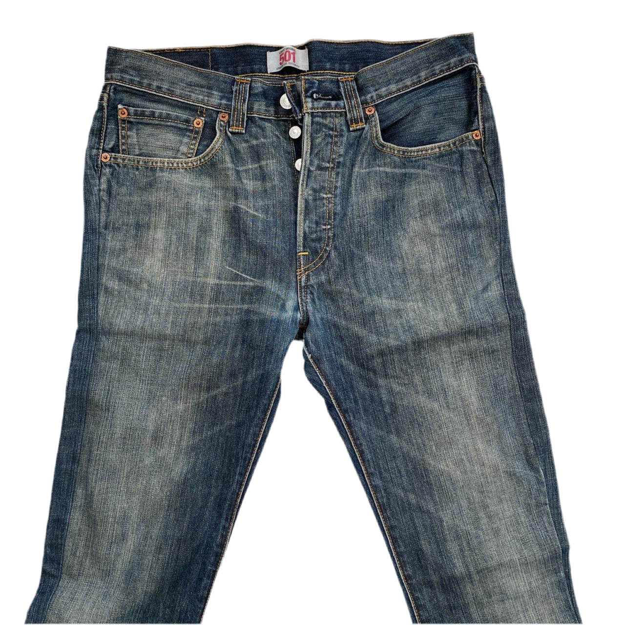Levis 501 Dark Straight Jeans (32W)