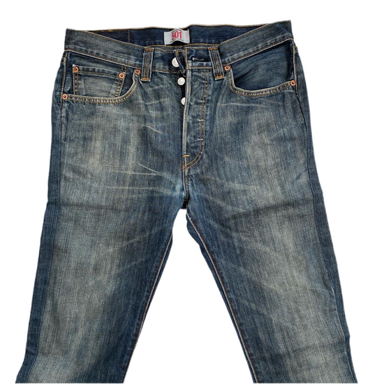 Levis 501 Dark Straight Jeans (32W)