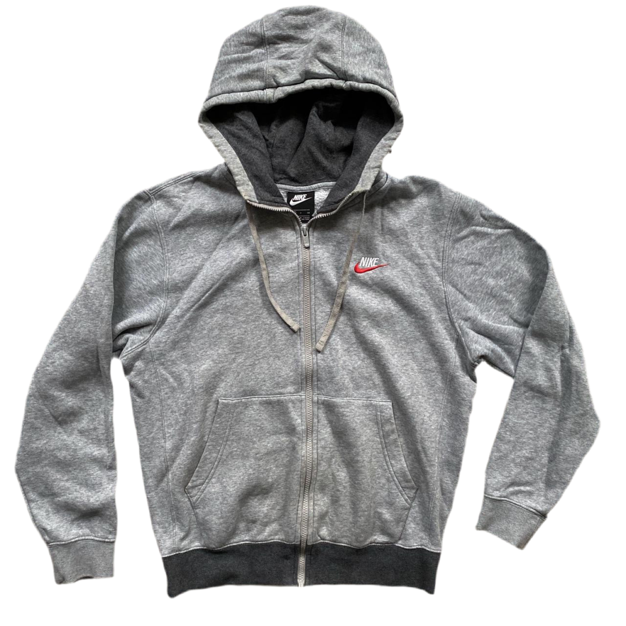 Nike Swoosh Spellout Grey Hoodie (S)