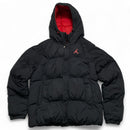 Nike Air Jordan Black and Red Puffer Jacket (L)