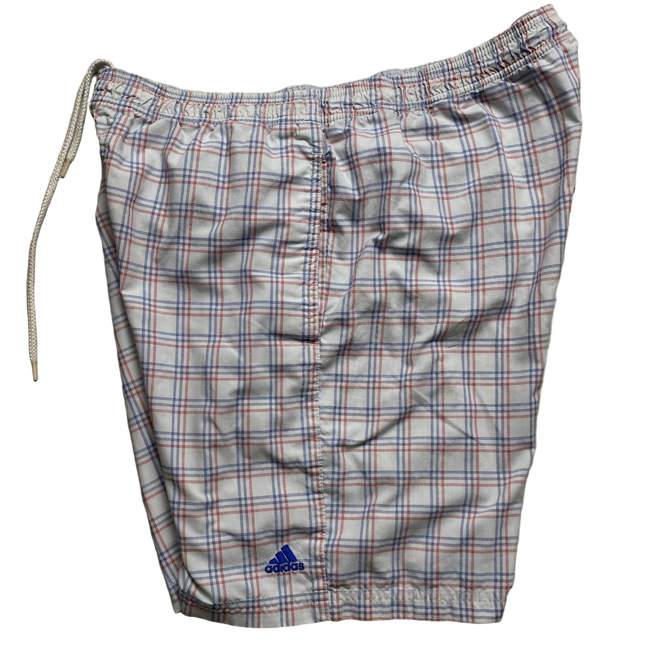 Adidas Vintage White Red and Blue Shell Trackpant Shorts (L)