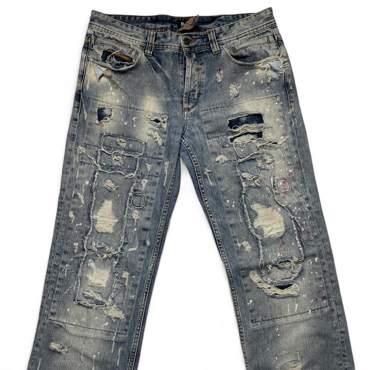 Dolce and Gabbana Vintage Distressed Light Blue Baggy Jeans (32W)