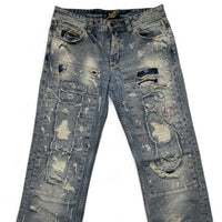 Dolce and Gabbana Vintage Distressed Light Blue Baggy Jeans (32W)