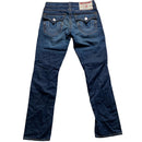 True Religion Jack Big T Navy and Gold Yellow Stitch Jeans (32W)