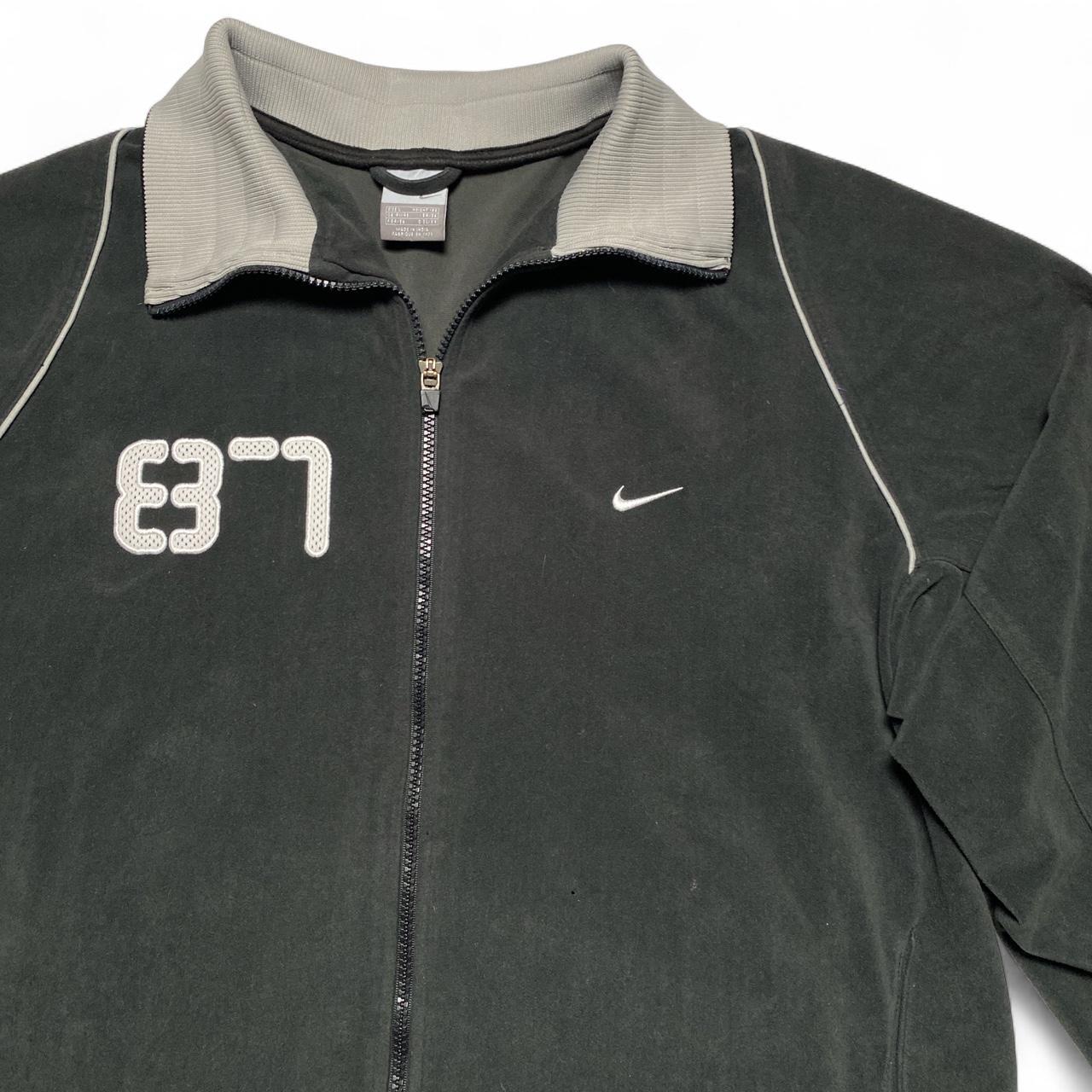 Nike 8704 Air Max Velour Vintage Y2K Black and Grey Swoosh Full Tracksuit (L)