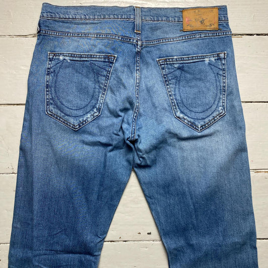 True Religion Light Blue Distressed Jeans