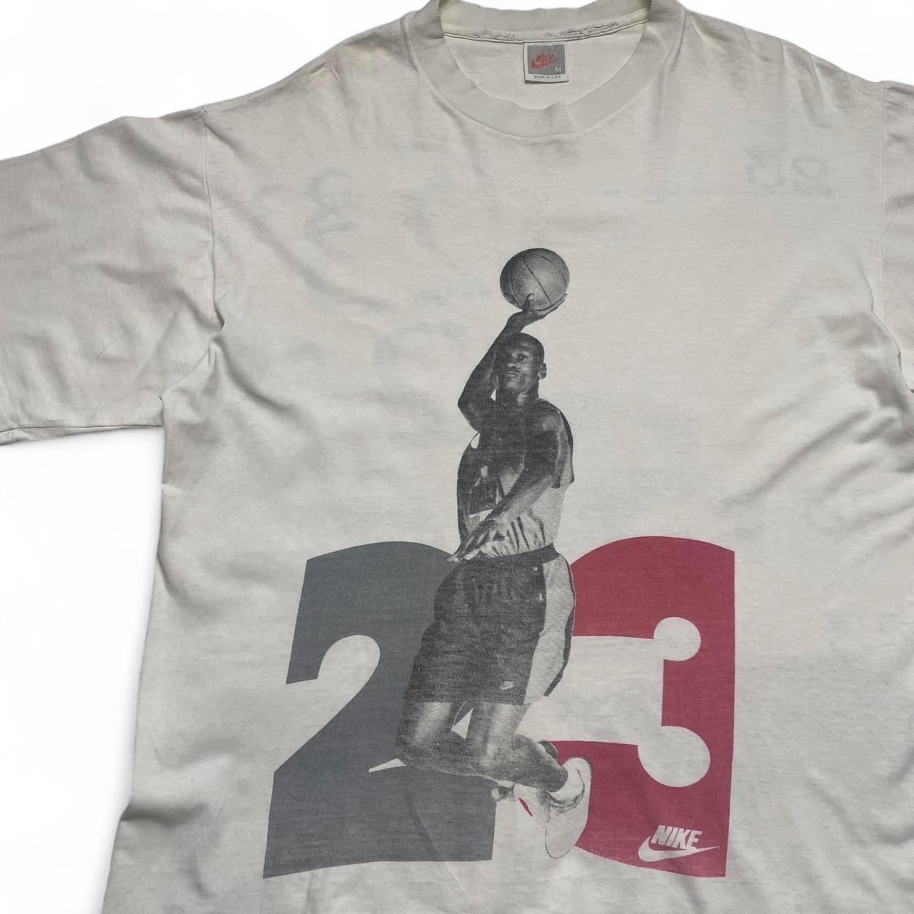 Nike Michael Jordan 23 Vintage 90’s White Black and Red T Shirt (M)