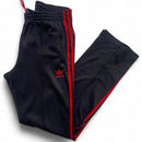 Adidas Originals Black and Red Tracksuit Bottoms (M)