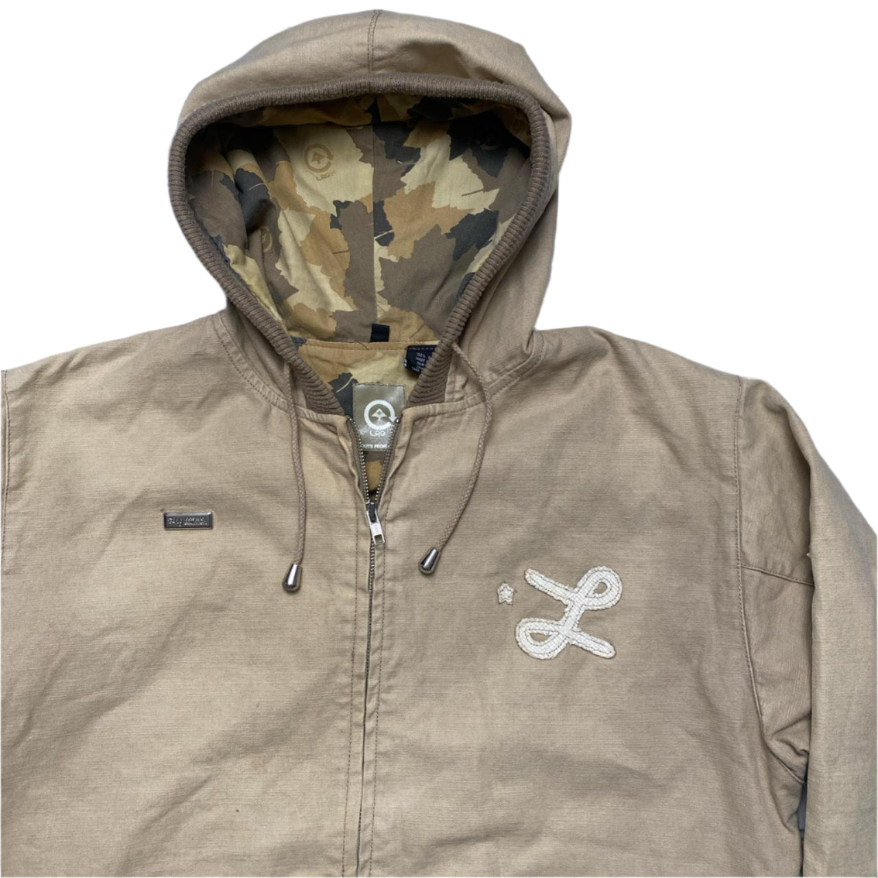 LRG Lifted Research Group Beige Khaki Workman Jacket (L)