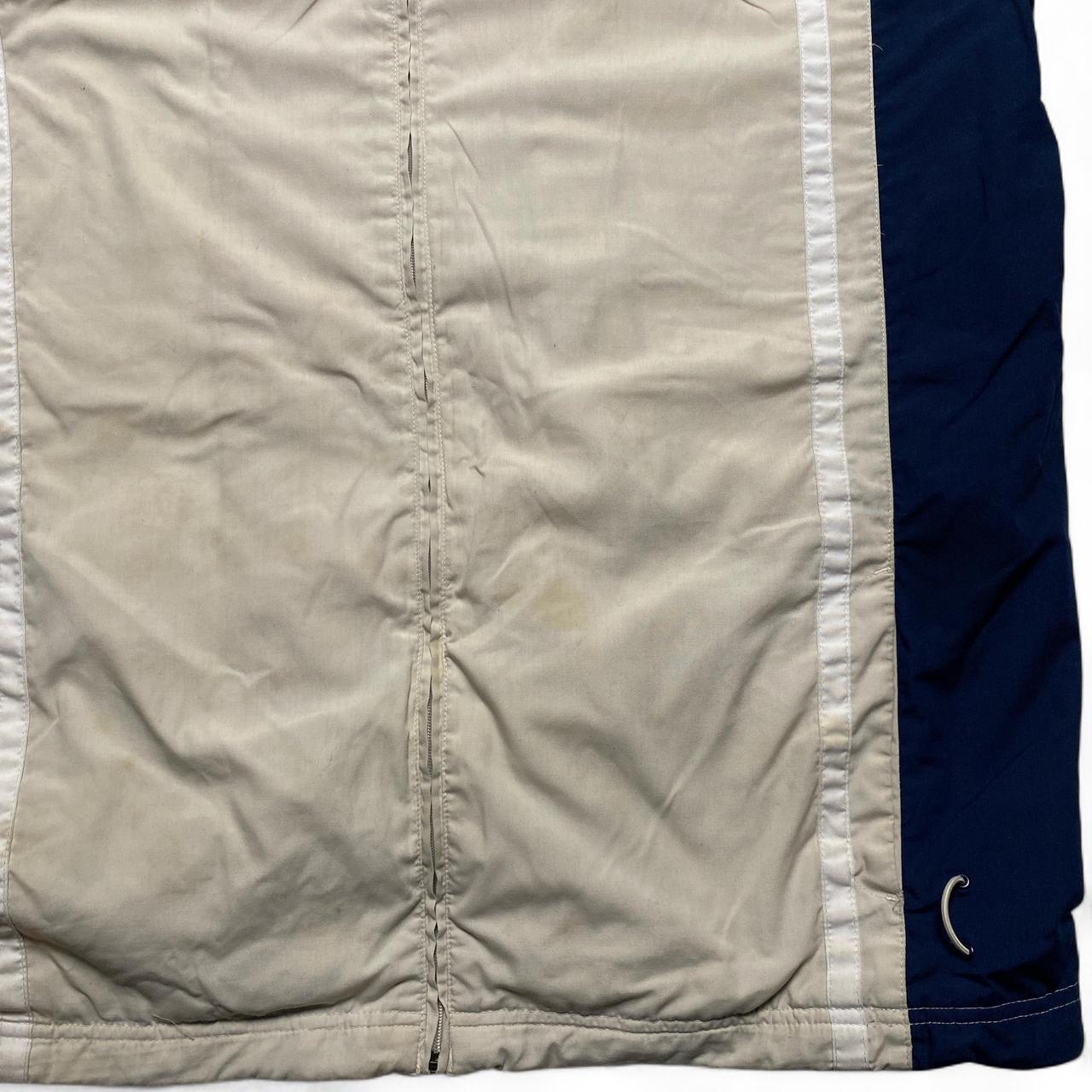 Nike Vintage y2k Cream and Navy Shell Tracksuit Jacket (2XL)