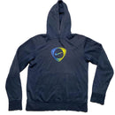 Nike Football Vintage y2k Navy Blue and Yellow Gradient Hoodie (M)