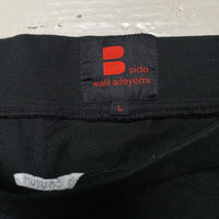 B Side Wale Adeyemi Black and White Baggy Y2K Grime Joggers (L)