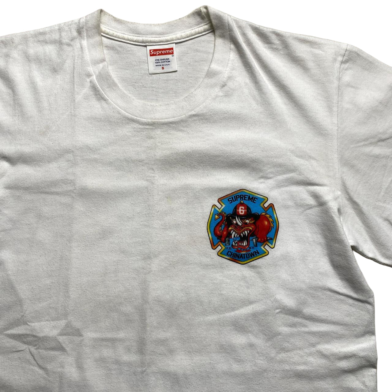 Supreme Fire Depatment Chinatown T Shirt White (S)