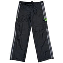 Adidas Black Green and Grey Shell Cargo Trackpant Bottoms (S)