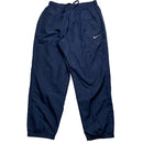 Nike Swoosh Navy and White Shell Trackpant Baggy Bottoms (XL)