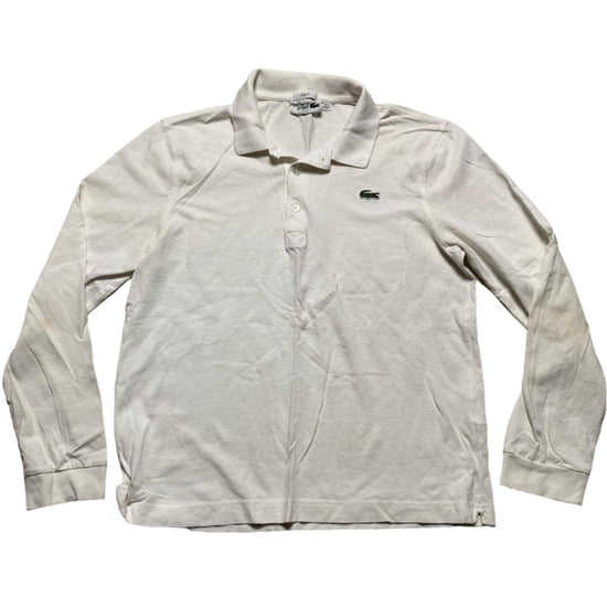 Lacoste Long Sleeve White Polo Shirt (M)