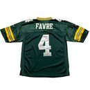 Greenbay Packers Reebok Brett Favre Lambeaufield 2007 NFL Green and Yellow Football Jersey (L)