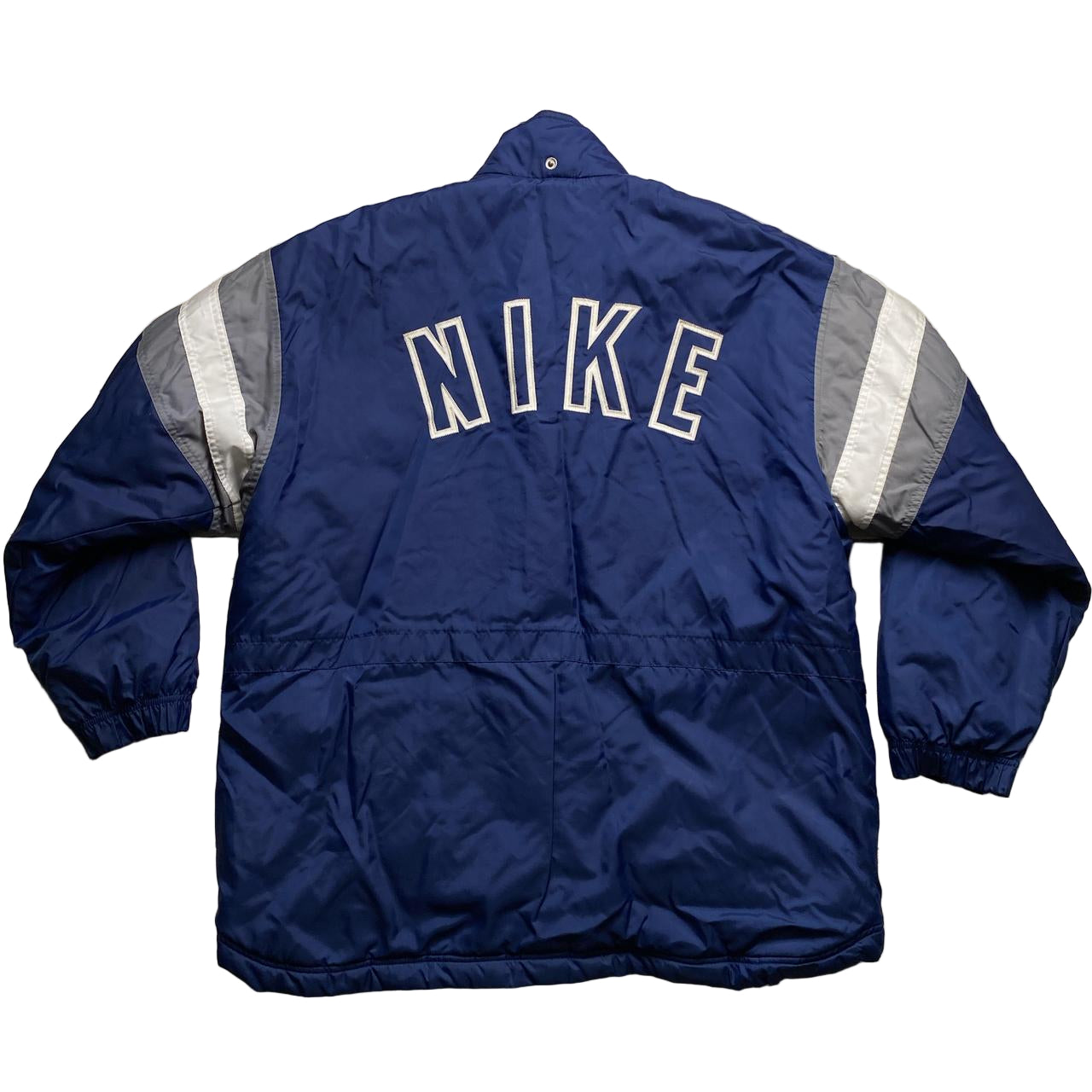 Nike Vintage 90’s Navy Grey and White Padded Jacket (L)