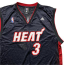 Dwayne Wade Miami Heat Black White and Red NBA Basketball Jersey Vest (XL)