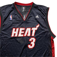 Dwayne Wade Miami Heat Black White and Red NBA Basketball Jersey Vest (XL)