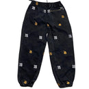 Yardsale Skateboards Black White and Gold Middle Fingers Denim Joggers (M)