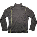 Armani Exchange Grey and Yellow Zip Jumper (L)