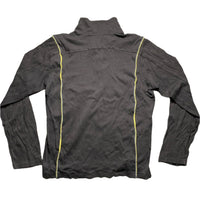 Armani Exchange Grey and Yellow Zip Jumper (L)