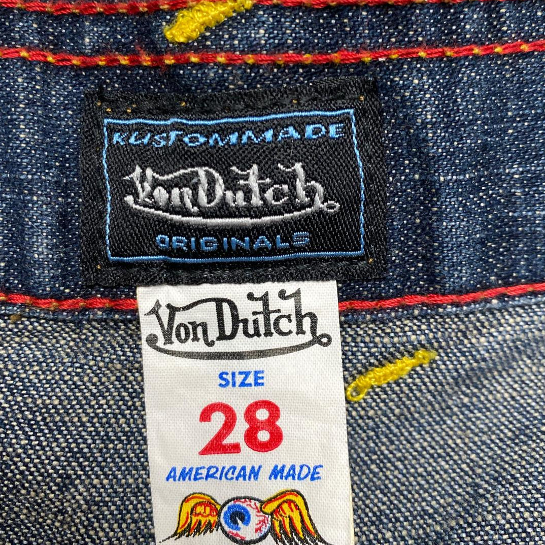 Von Dutch Womes Multi Print Flared Jeans (28W)