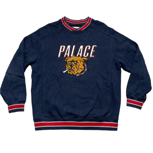 Palace Smoking Bulldog Navy Red and White Jumper (S)