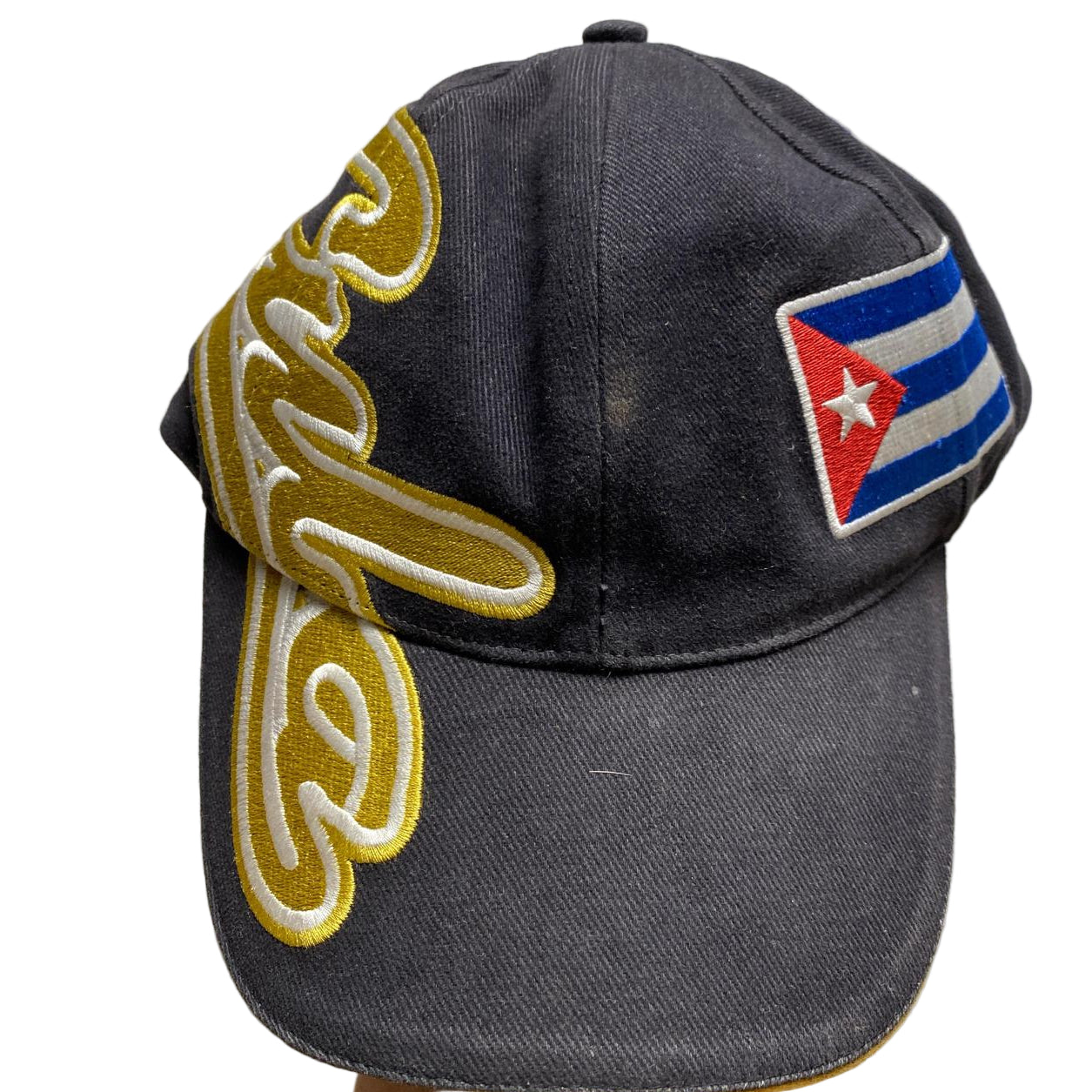 Cuba Batos Vintage Baseball Cap Black and Gold