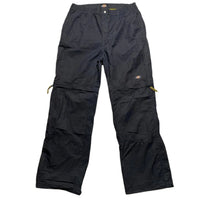 Dickies Black Cargo Windproof Shell Trackpant Baggy Bottoms and Shorts 2 in 1 (W 34)