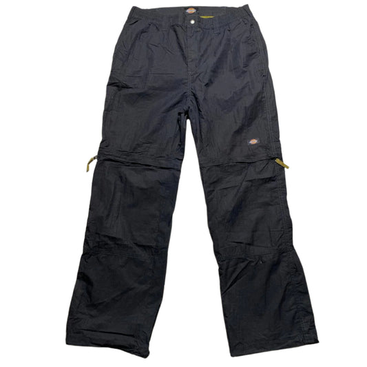 Dickies Black Cargo Windproof Shell Trackpant Baggy Bottoms and Shorts 2 in 1 (W 34)