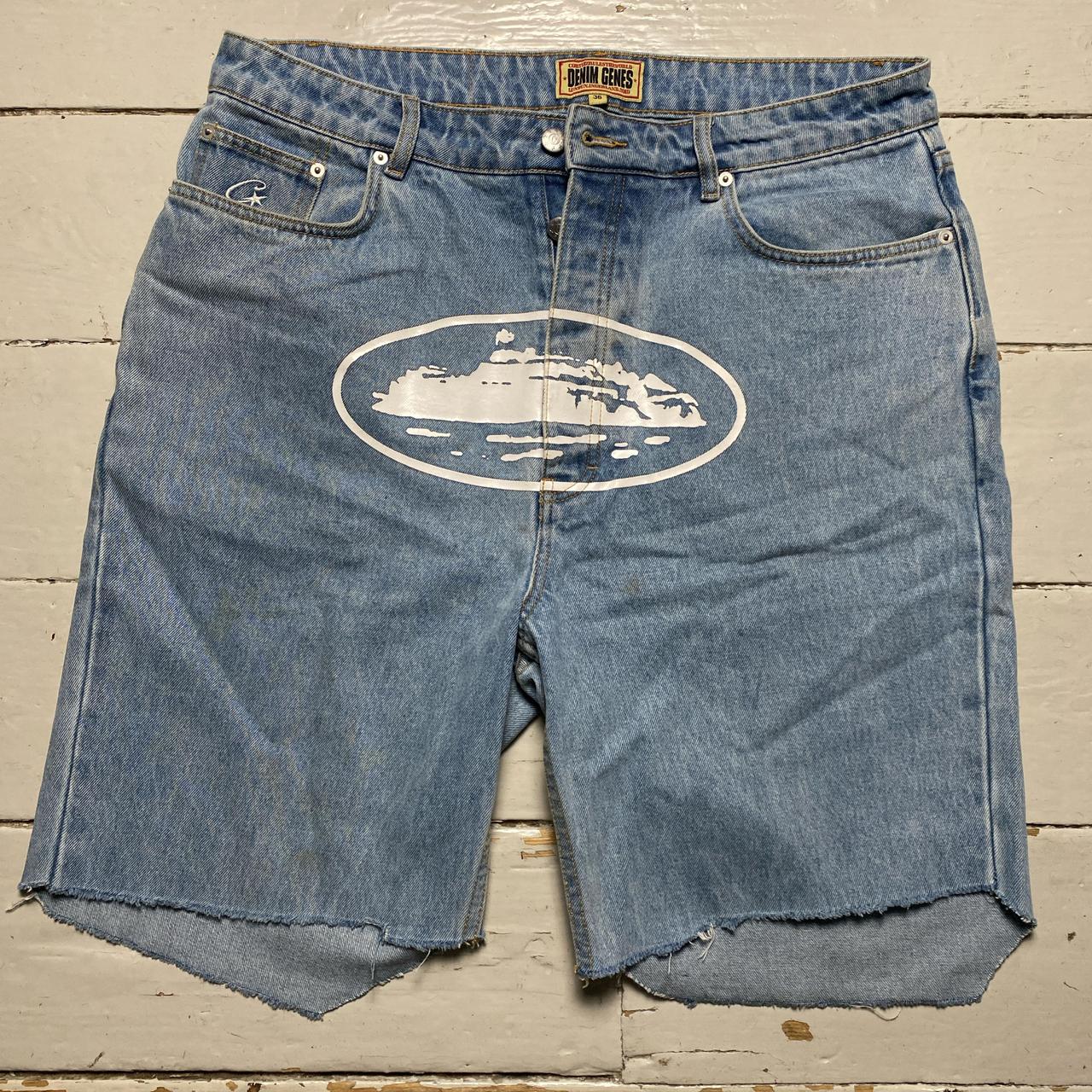 Corteiz Denim Genes Cut Down Jort Jean Shorts