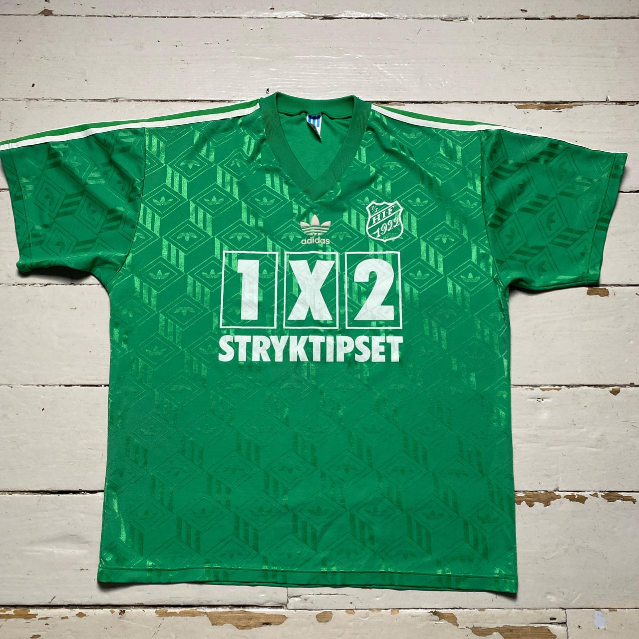 Adidas Sweden Hooks Idrottsforening 80’s Green and White Football Jersey