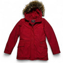 Woolrich Red Womens Fur Trim Parka Coat