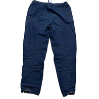 Nike Vintage y2k Navy and White Swoosg Shell Trackpant Baggy Bottoms (L)
