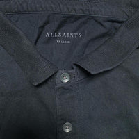 All Saints Black and Grey Polo Shirt (2XL)