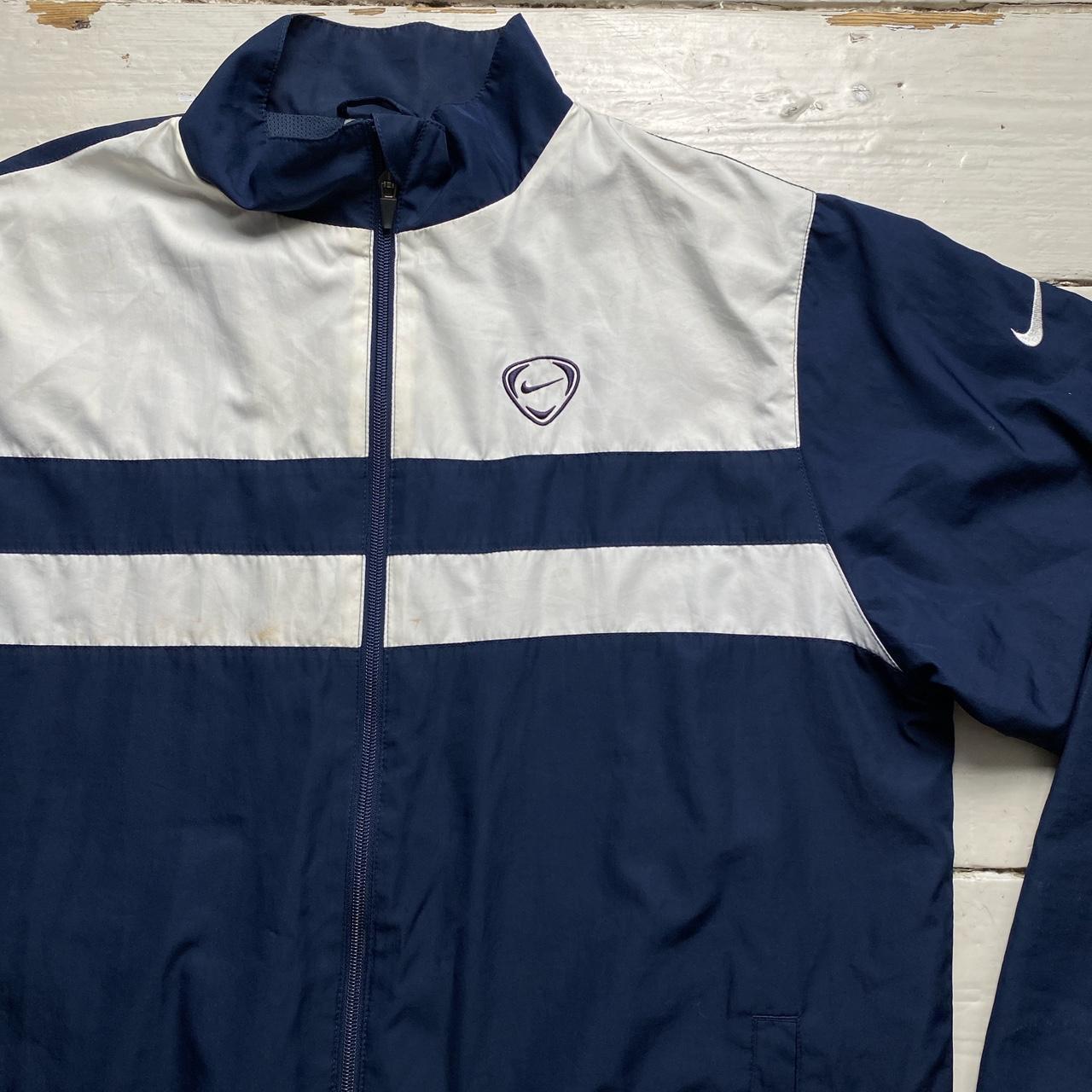 Nike Vintage Football Navy and White Shell Tracksuit Jacket