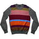 Dolce and Gabbana Stripe Multi Colour Grey Jumper (M)