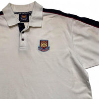 West Ham United Vintage White and Navy Polo Shirt (L)