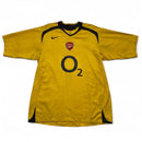 Arsenal O2 Vintage 2005 2006 Yellow and Grey Football Jersey
