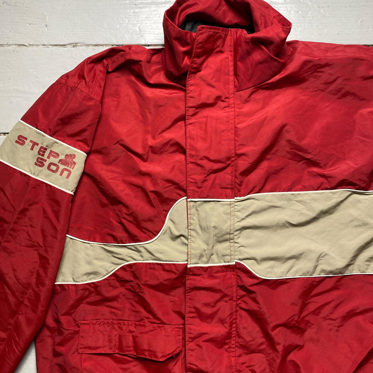 Stepson Vintage USA Red and Cream Puffer Jacket